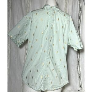 Drill Clothing Men’s Pineapple Print Button‑Up Shirt Short Sleeve – Size L